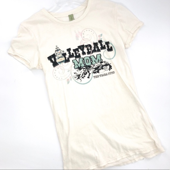 Distressed Volleyball Mom Tee - Picture 1 of 5